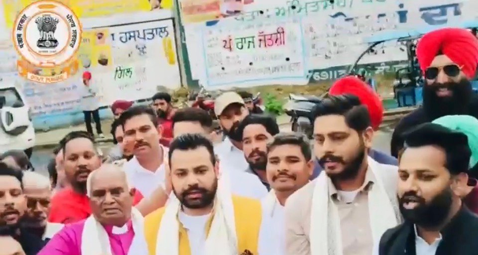 बटाला में सांप्रदायिक सद्भाव की नई मिसाल: -एमएलए शेरी कलसी और चेयरमैन जतिंदर मसीह ने रखी ‘मसीह चौक’ की नींव: